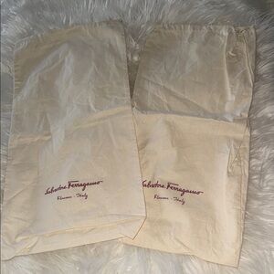 Salvatore Ferragamo Cream Dust Bags